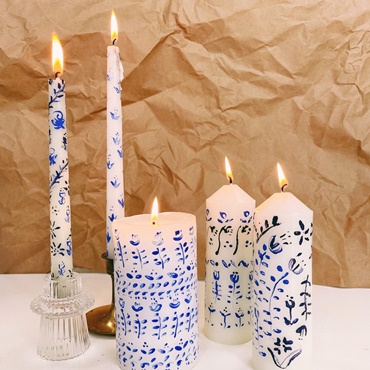 Toile Pillar Candle